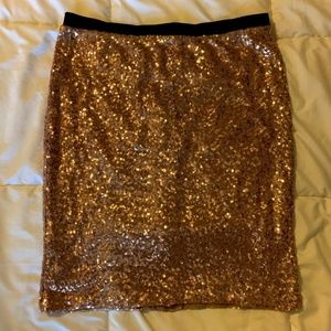 Rose Gold Sequin Skirt
